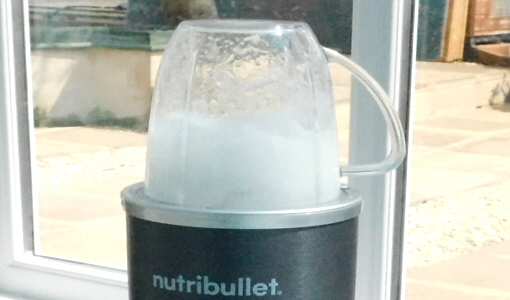 Spin or whisk in a liquidizer or nutribullet